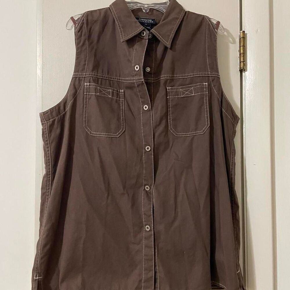 Jones-new-york Women's Brown Gilet